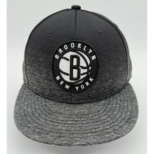 Brooklyn‎ Nets NBA Basketball New Era 59FIFTY Hat Cap Snapback Black Gray